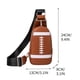 thumbnail image 4 of Riñonera, mochila de piel estampada a la moda, bolsa deportiva para hombre y mujer, plegable, ajustable y portátil de gran capacidad, con estructura metálica y fabricada en piel auténtica,, 4 of 7