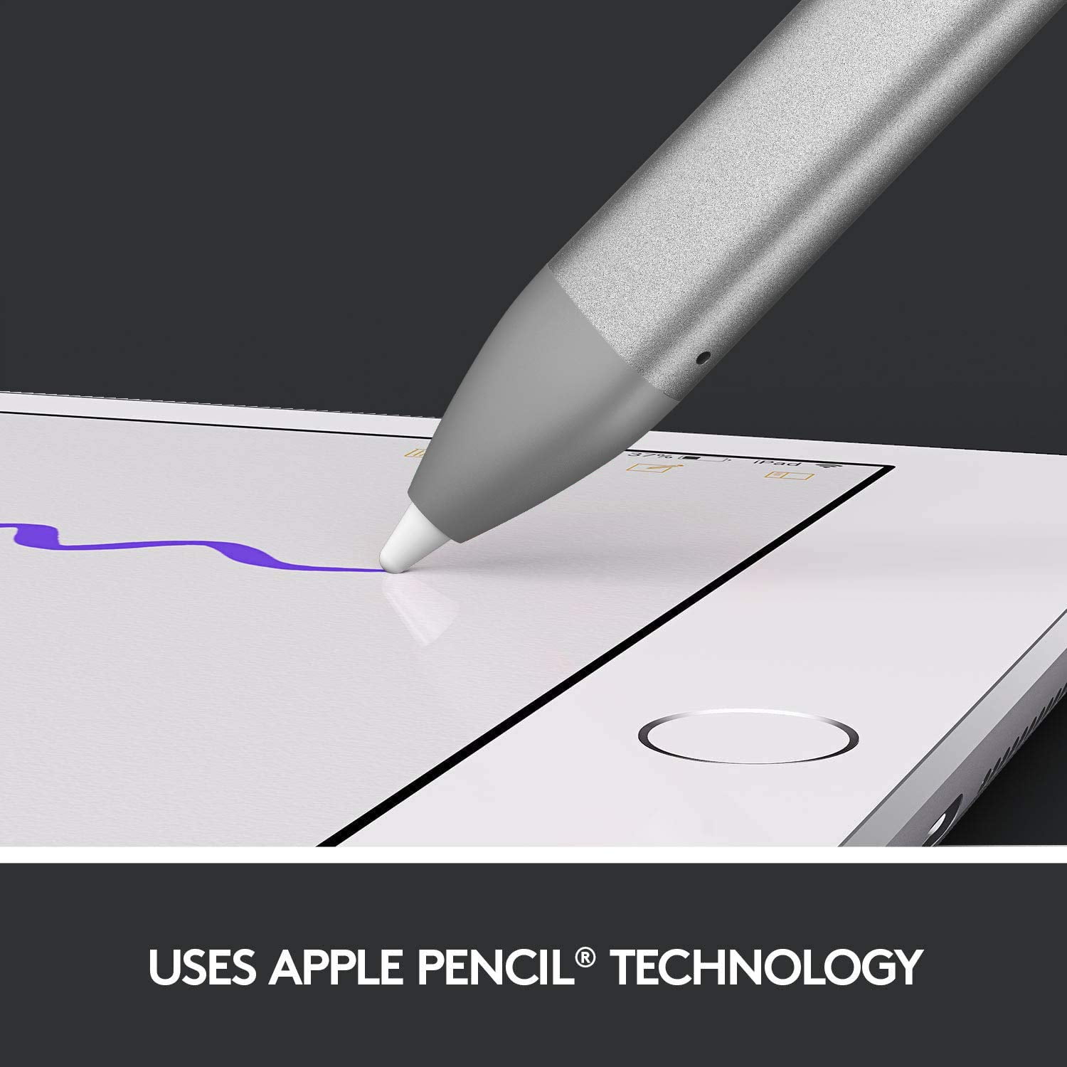 Logitech Crayon Digital Pencil for all iPads (2018 releases and later), Mid Gray
