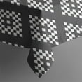 thumbnail image 5 of Boho Black and White Diamond Ethnic Pattern Square Tablecloth,Waterproof Square Table Cover,Wipeable Spillproof Washable Table Cover for Home Kitchen Party Decor 42"X42"(107x107cm), 5 of 6