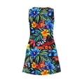 thumbnail image 5 of Zedker Summer Dresses for Women Casual Sleeveless Neck Sleeveless Printed Sundresses Floral Beach Short Dress with Pockets Blue Size S-XXL, 5 of 7