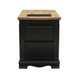 thumbnail image 5 of Linon Pennfield Kitchen Island Natural Top Ample Storage in Black Wood Base, 5 of 29