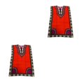 thumbnail image 2 of maskred Femmes de la Mode Plage Vacances Robe Boho Ethnique Élégante Robe en Vrac Orange 2Set, 2 of 6