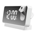 thumbnail image 1 of Projection Alarm Clock For Bedroom, Digital Alarm Clock Radio Dimmer And Usb Charging Ports, 180 Rotable Projectorl, 1 of 5