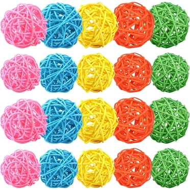 20 Pcs Easter Wicker Rattan Balls, Easter Vase Filler for Centerpieces Decorative Bowl Fillers Wicker Rattan Ball for Spring Easter Party Decorative Table Hanging Home Decor DIY Crafts