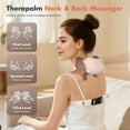 thumbnail image 2 of Neck Massager with Heat for Pain Relief Deep Tissue Wireless Electric Shiatsu Back Shoulder Massagers with Fingers Traction Function Real Hand Rechargeable USB-C Bionic 4d Kneading(Brown-2), 2 of 8