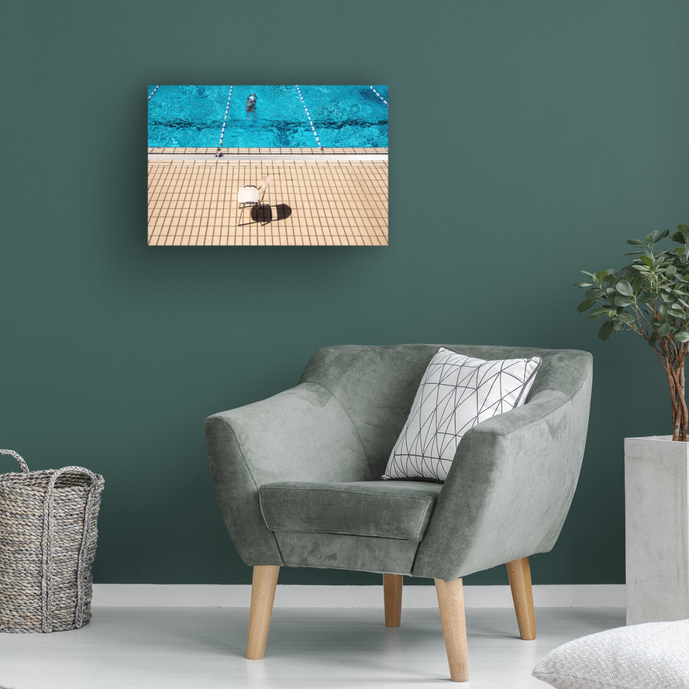 Trademark Fine Art Linda Wride at the pool Canvas Wall Art