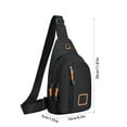 thumbnail image 3 of Under $5! Rvasteizo Crossbody Sling Bag, Men's Casual And Fashionable Chest Bag With Large Storage Capacity Thickened Thickened Fabric Multifunctional Waterproof Chest Bag, 3 of 5
