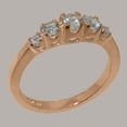 thumbnail image 2 of LBG British Made 9k Rose Gold Real Natural Aquamarine Womens band Ring - 33 size options - Size 8, 2 of 6