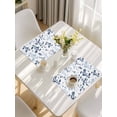 thumbnail image 5 of Blue Botanical Placemats Set of 6, Spring Floral Watercolor Leaf Placemats for Dining Table, Place Mats for Kitchen Tabletop, Waterproof Wipeable Dining Table Mats Set, 5 of 9