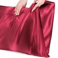 thumbnail image 6 of PiccoCasa 1Pc 19 Momme Silk Pillow Cover with Envelope Closure Wine Red Queen(20"x30"), 6 of 6