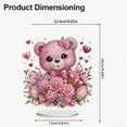thumbnail image 4 of JASGARDE DIY 5D Diamond Painting Kits, Desktop Ornament Special Shaped Rhinestone Desk Placement Ornament, Home Stand Up Gem Painting Craft Kit, Gift, Rose Bear, 4 of 5
