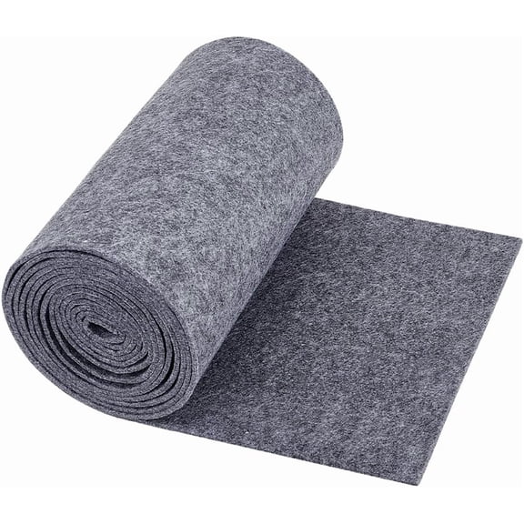 1roll 118x9.45 Inch Grey Felt Roll Non Woven Felt Fabric Craft Felt Fabric for Patchwork Sewing Decoration Craft DIY 3mm Thick Gray