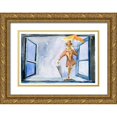 thumbnail image 1 of Shefranov, Olga 32x23 Gold Ornate Wood Framed with Double Matting Museum Art Print Titled - Jester, 1 of 4