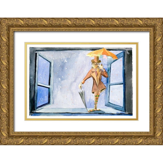 Shefranov, Olga 32x23 Gold Ornate Wood Framed with Double Matting Museum Art Print Titled - Jester