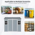 thumbnail image 6 of 8x4 FT Plastic Outdoor Shed - Features Two Windows, Double Doors & Floor for Garden/Lawn Storage, 6 of 8