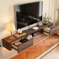 thumbnail image 6 of FloatiCasa 55-Inch Floating TV Stand Wall-Mounted, for TVs up to 60", Walnut Real Wood Veneer, 6 of 18