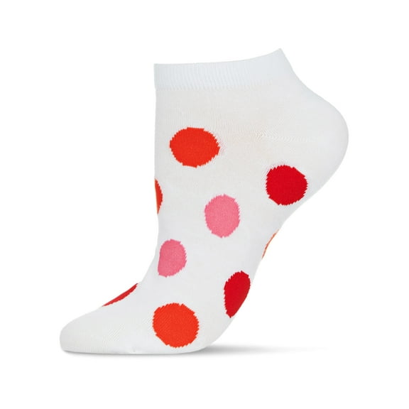 MeMoi Polka Dance Soft-Fit Cotton-Rich Low Cut Women's Socks - Womens - Female, One Size, Diva Blue