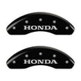 thumbnail image 2 of MGP 4 Caliper Covers Engraved Front & Rear Honda Black finish silver ch Fits select: 2002 HONDA ACCORD SE, 1998-2001 HONDA ACCORD EX, 2 of 6