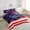 Red Blue, variant on American Flag Comforter Set Queen Size Gift,Wooden Planks Painted as USA Flag Patriotic Country Style,Room Decorative Quilt Set,Ultra Soft