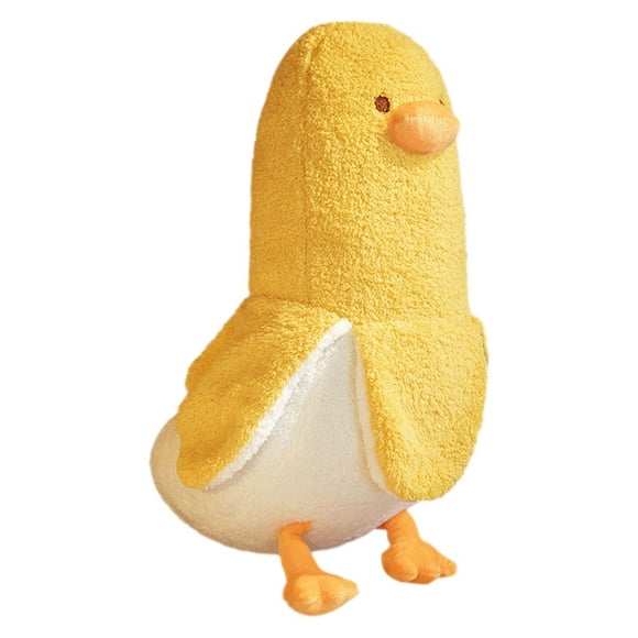 Jindong Peluche Banane PEACHCAT Jouet en Peluche Mignon Oreiller en Peluche Câlin Animal en Peluche pour Filles et Garçons Blanc