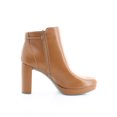 thumbnail image 3 of CALVIN KLEIN Womens Brown Hardware Accent Padded Slip Resistant Berri Almond Toe Block Heel Zip-Up Heeled Boots 6.5 M, 3 of 8