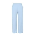 thumbnail image 6 of TRUBKH Gauze Pants for Women Casual Summer Women's Pants Trousers Pants for Women Flowy Pants for Women Jogging Pants for Women Wide Leg Pants Work Pants Women Light Blue XL, 6 of 9