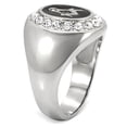 thumbnail image 5 of TK8X023 - High polished (no plating) Stainless Steel Ring with Top Grade Crystal  in Clear Size 14, 5 of 5