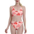 thumbnail image 2 of Picia Cute Mushroom1 Women's High Waisted Bikini Scoop Neck Swimsuit Two Pieces Bathing Suit-Medium, 2 of 8