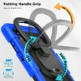 thumbnail image 4 of ELEHOLD Rugged Case for Samsung Galaxy Tab A11 2025,8.7-inch, Three-Layer Protection with Screen Protector Portable Folding Handle Grip 360° Rotating Kickstand Bracket Shockproof Cover,Blue, 4 of 8