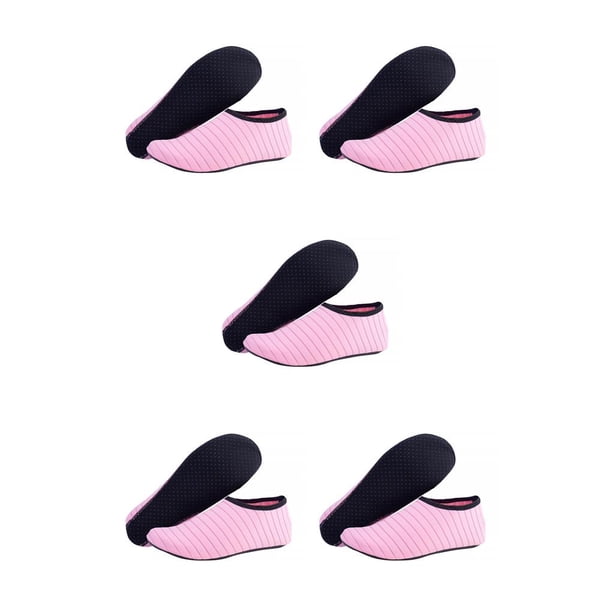 Wosthever 1 par de zapatos de playa antideslizantes de secado rápido calcetines descalzos deportes acuáticos exteriores cómodos natación Rosado XS 5Conjunto