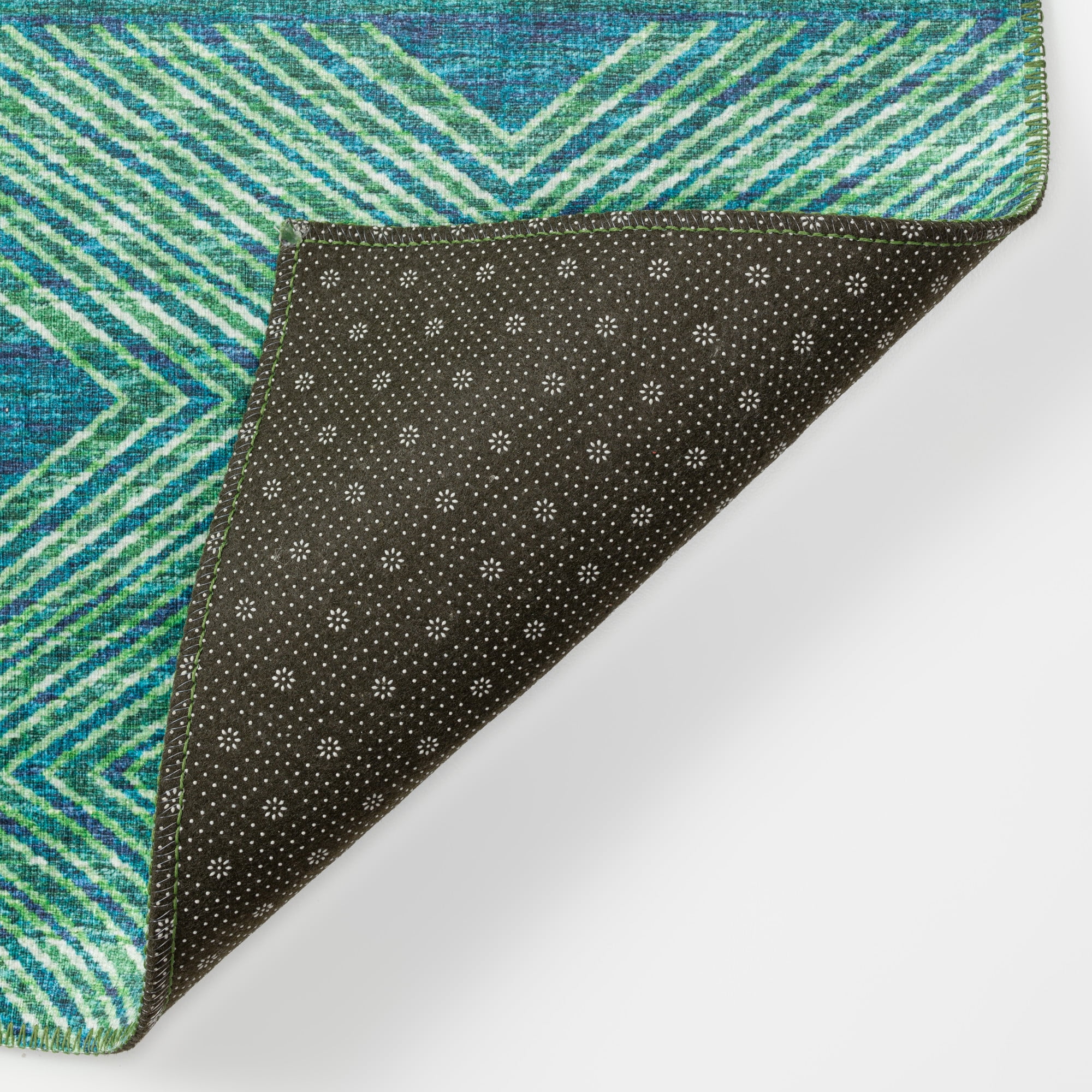 Addison Rugs Yuma Green Transitional Southwest 2'3" x 7'6" Runner Rug Green AYU31