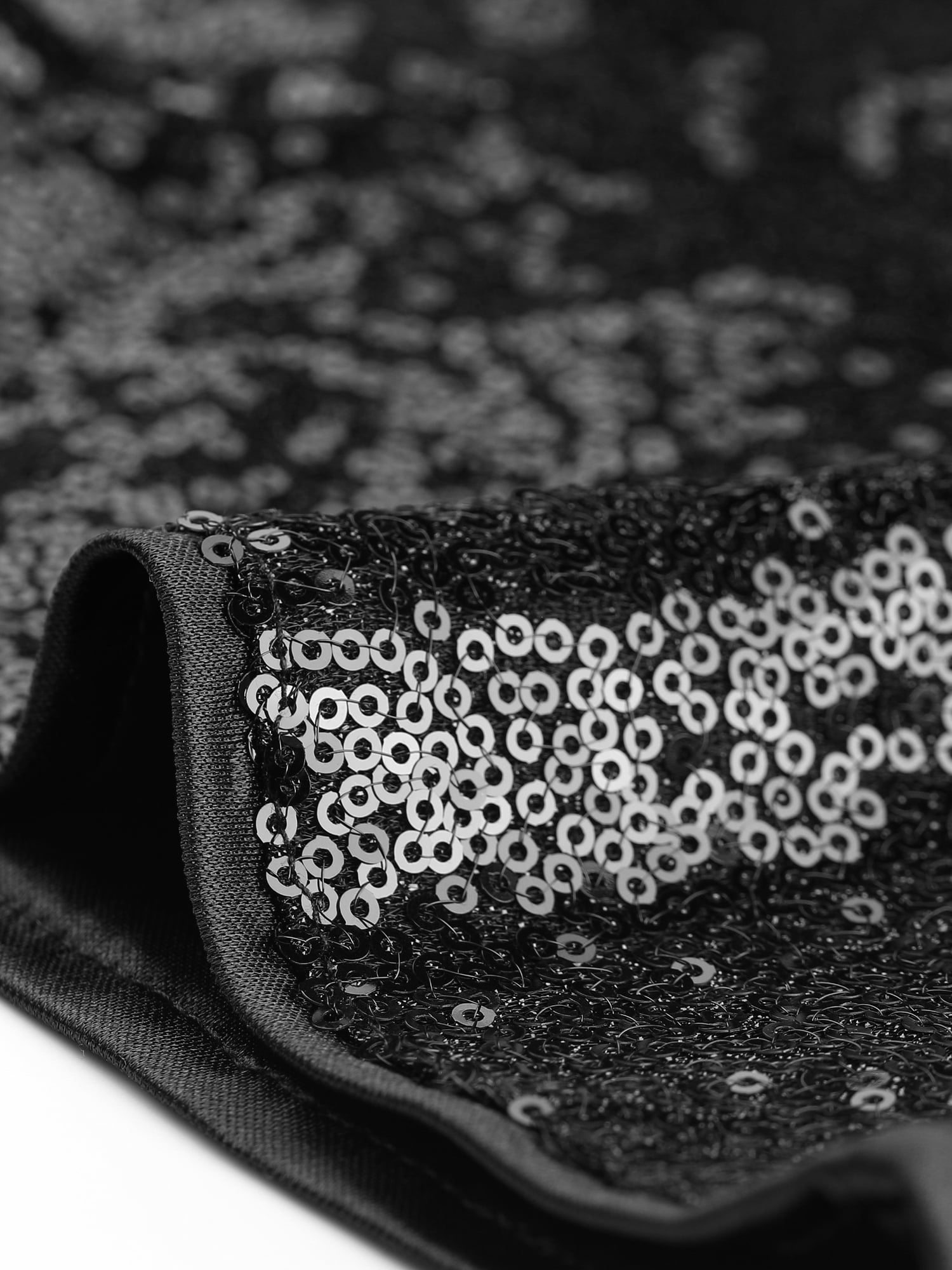 DARING DIVA Women's Midrise Solid Sparkle Coctail Sequin Shorts XS Black