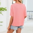 thumbnail image 3 of Womens Oversized Loose T-Shirts Summer V Neck Short Sleeve Tops Casual Loose Fit Tee Shirt, 3 of 4