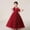 Wine, variant on Girls Formal Tulle Princess Dress, Elegant Puffy Net Dress for Flower Girl Junior Bridesmaid, Wedding Birthday Party Special Occasion Gown Age 3Y-14Y Blue 160