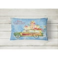 thumbnail image 2 of Carolines Treasures CK2407PW1216 Merry Christmas Golden Retriever Canvas Fabric Decorative Pillow  12H x16W multicolor, 2 of 3