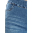 thumbnail image 5 of Jvini Women's Pull On Skinny Jeans Stretch Denim Jean Jeggings Regular Length Medium Blue Wash, 5 of 5