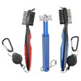 thumbnail image 1 of Kit de limpieza de Golf, cepillo de limpieza de Golf, afilador de ranuras de Golf de 6 ángulos, limpiador de palos de Golf de doble cara, 1 of 5