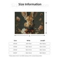 thumbnail image 5 of Yiaed Palatial Style Flower Rabbit Print Blanket Throw Blanket Soft Cozy Flannel Blanket for Home Bed Sofa Couch Chair-80"x60", 5 of 6