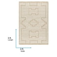 thumbnail image 5 of Livabliss Wool Rugs for Living Room, 2x3 Bournemouth Global Brown Area Rug, Bedroom Dining Room Home Decor Handmade Carpet (2' x 3'), 5 of 7
