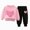 G254-Pink, variant on HFHAPW Toddler Kids Girl Fall Winter Clothes Graphic Crewneck Sweatshirt Joggers Pants 2Pcs Outfits Set,3-4 Y