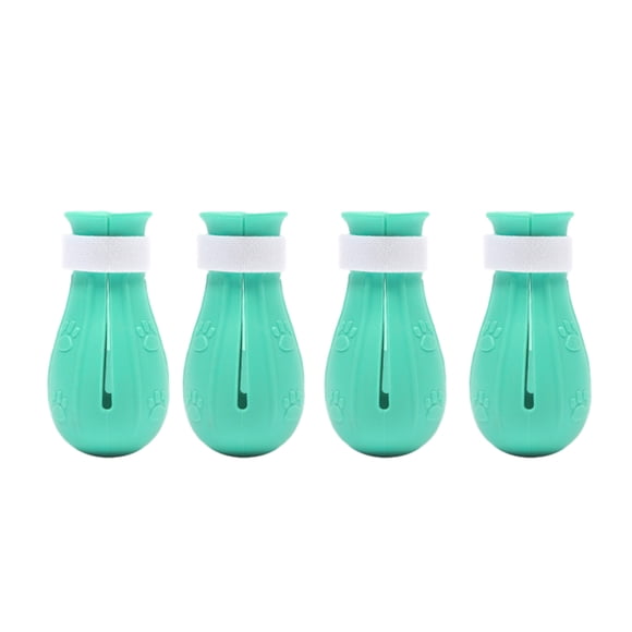 Methold Protector de garra de gato, calzado para gatos, botas ajustables para baño de mascotas, cubierta para uñas de gato, suministros Suministros para perros Verde claro