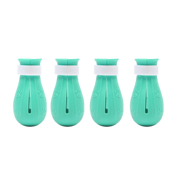 Billuyoard Protector de garra de gato, calzado para gatos, botas ajustables para baño de mascotas, cubierta para uñas de gato, suministros Suministros para perros Verde claro