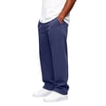 thumbnail image 2 of Men's Solid Color Sweatpants Loose Fit Casual Lounge Pants with Side Pockets L, 2 of 8