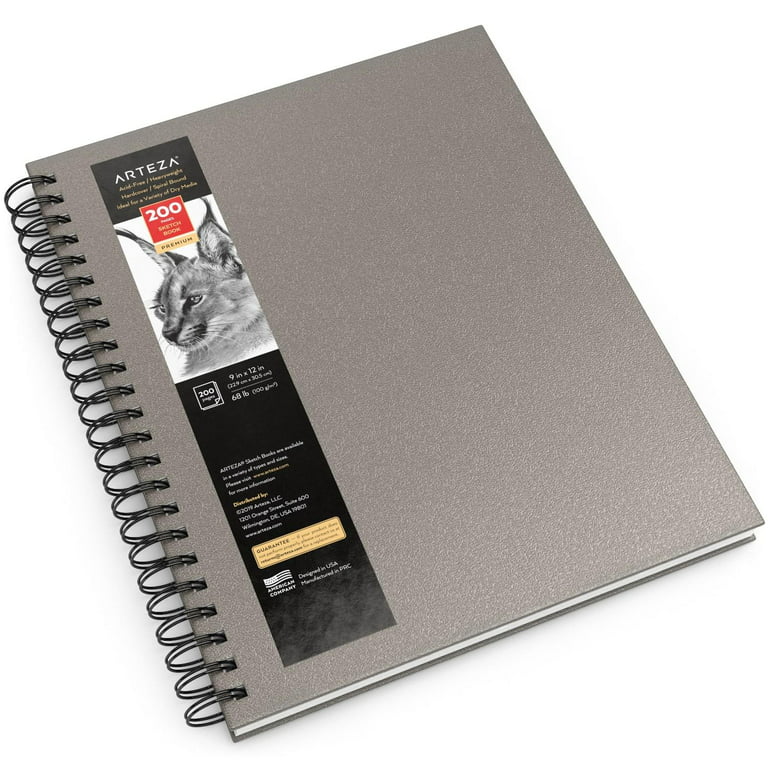  Sketch Book 9x12 - Sketchbook for Drawing - 100 Sheets (68  lb/100gsm),Drawing Pad with Sided Spiral Bound, Sketch Pads for Drawing for  Adults for Beginners : Arts, Crafts & Sewing