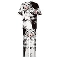 thumbnail image 4 of Hauts à Manches Courtes pour Femmes Costume d'Été Mode Short Imprimé Pantalons Colorés Costume Décontracté Deux Pièces Hauts à Manches Courtes pour Femmes Hauts d'Été pour Femmes avec Manches, 4 of 8