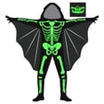 thumbnail image 7 of OJSFQUFP Trick-or-Treat Outfit Halloween Kids Bat Skeleton Overall Suit,Scary Halloween Outfit for Boys and Girls, 7 of 7