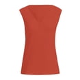 thumbnail image 3 of yunLCZ Women's Cap Sleeve Tank Tops Loose Shirts Sleeveless Fitting Neck Knit V Solid Womens Fashion Tee Tops Women's Blouse, 3 of 4