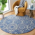 thumbnail image 2 of SAFAVIEH Aspen Isaiah Floral Wool Area Rug, Navy/Beige, 6' x 6' Round, 2 of 10