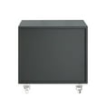 thumbnail image 5 of Tyrell Dark Grey Side Table - Lacquer Finish, Lucite Leg,, 5 of 9