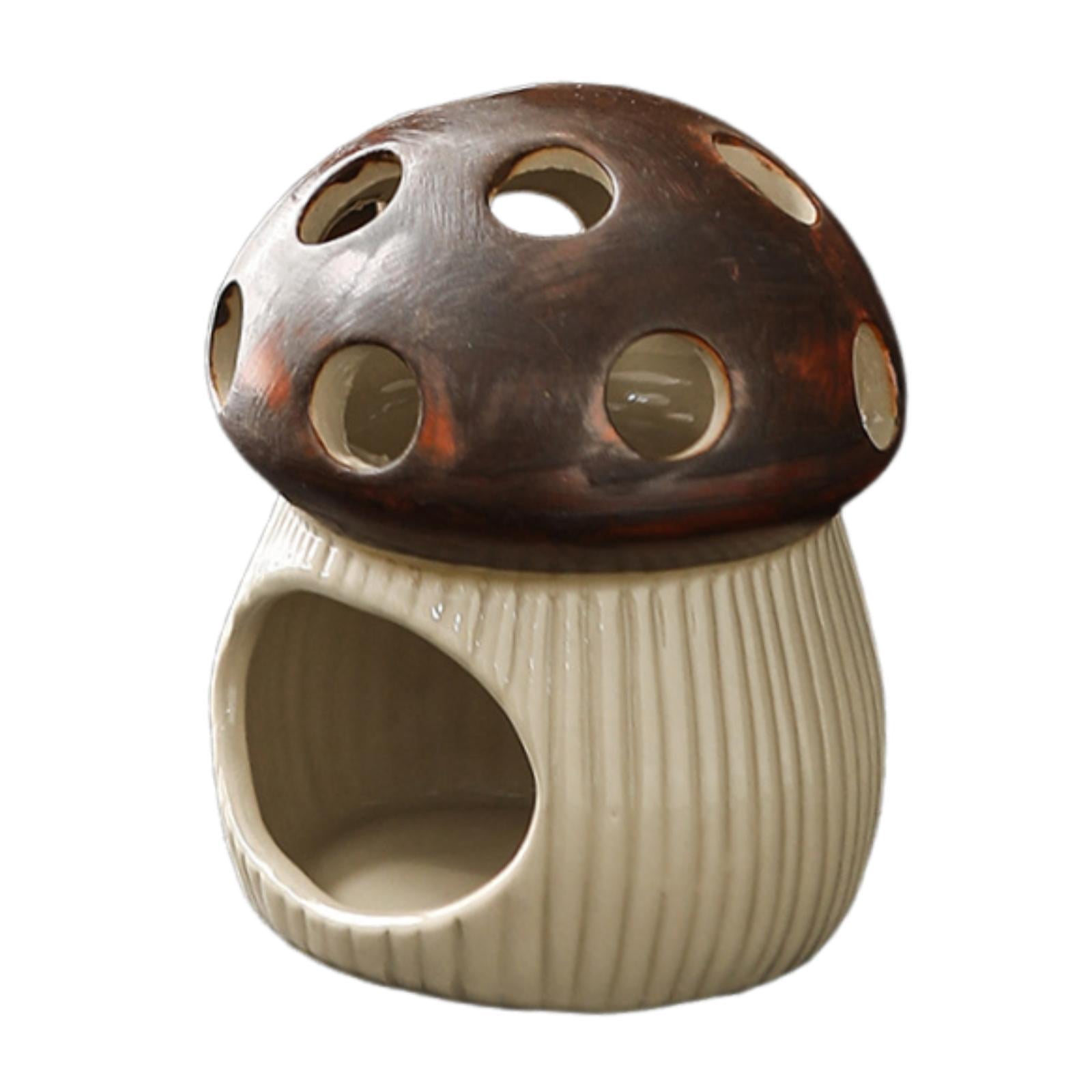 WLPZXP Incense Burner Mushroom Shape Holder Incense Bowl Aroma Fountain Durable for Spa 8.8cmx11.8cm